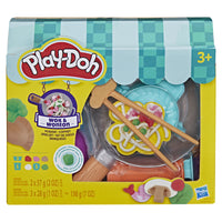 Play-Doh - Wok et Wonton, coffret de pâte à modeler-Créez des nouilles et des raviolis play-doh : L'outil à nouilles et l'appareil à raviolis permettent aux enfants de réaliser des créations Play-Doh qui ressemblent à de la nourriture factice amusante