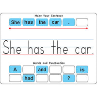 Ashley Productions - Smart Poly ASH12102 Ensemble de tuiles et tapis Touch-Stik Phonics - jeu de construction de phrases - 100 tuiles-Ces autocollants de tuiles épais, vibrants, réutilisables et repositionnables adhèrent aux surfaces Smart Poly, les rendant parfaits pour l'apprentissage à la maison ou en déplacement. Regardez votre élève ou votre enfant interagir avec ces aides phonétiques tactiles et colourées, favorisant l'amour de la langue et de la littératie.