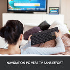 Logitech - Clavier tactile sans fil K400 Plus - noir - anglais-Branchez le récepteur Unifying au port USB, le clavier à pavé tactile sans fil est prêt. Ajustez les contrôles avec le logiciel Logitech Options et sauvegardez vos réglages