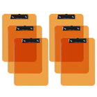 Davis Group - Planchettes à pince transparentes, format lettre, 9 po l x 12 po H – Orange - 6 par paquet-Les planchettes sont fabriquées en plastique moulé par injection résistant et durable et présentent des bords lisses
