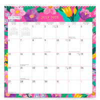 BrownTrout - 2026 Calendrier suspendu carré à spirales mensuel de 18 mois feuille d'autocollants - Bonnie Marcus - 12 po x 12 po-Stickers Personnalisés - Des stickers personnalisables, aux formes et aux couleurs variées, permettent d'indiquer les dates importantes et les rendez-vous, et peuvent être repositionnés à une nouvelle date