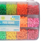 Sulyn - Boîte de perles Pony - 2300 pièces-3 finitions : opaque, transparente et nacré qui fonctionnent parfaitement avec un cordon élastique épais (vendu séparément).