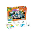 Crayola - Ensemble combo de dinosaures luminescents Scribble Scrubbie de -BRILLE DANS LE NOIR : 2 des dinosaures brillent dans le noir! Donne-leur un design créatif, charge-les sous une lampe et regarde-les briller dans le noir!