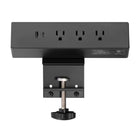 MotionGrey - Barre d’alimentation à pince pour bureau avec parasurtenseur et port USB-C - 3 prises et câble plat de 6 pieds - Noir-Haute capacité de puissance : puissance maximale de 1875 W, 125 V/15 A, avec une sortie USB de 5 V / 3,1 A, prenant en charge les postes de travail, ordinateurs portables, téléphones et plus encore