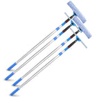 Gritt Commercial - Ensemble professionnel de nettoyage de vitres - Raclette de 14 po - Lave-vitres de 14 po - Perche télescopique de 6 pi - Lot de 2-Longueur de la lame : 14 po