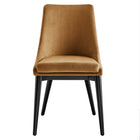 Modway - Viscount Accent Performance Velvet Chaises de salle à manger Ensemble de 2 - Cognac-9