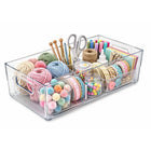 Azar - Bac de rangement étroit avec poignée - 5,12 po x 6,5 po x 16,14 po - Transparent - Paquet de 4-4