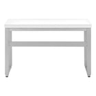 Monarch Specialties - 7683 Bureau 48 po L - Hauteur Adjustable Blanc/Metal Argent-9