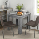 HOMCOM - Table à manger carrée pour 2 personnes, pour cuisine et salon - gris ciment-Taille deux places, idéale pour les cuisines et salles à manger de petite taille 