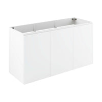 Modway - Bryn Fixation murale de 48" Vanité de salle de bain (lavabo non inclus) - Blanc-Vanité de salle de bain moderne