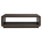 Hudson&Canal - Table basse rectangulaire Lonni de 119 cm de large, chêne brun-La table est fabriquée avec des matériaux de haute qualité et présente une finition aspect chêne brun
