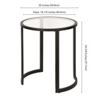 Hudson&Canal - Table d'appoint ron Mitera 20 po de largeur - Bronze noirci-9