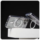 PanzerGlass - CARE avec Kickstand & MagSafe iPhone 16 Pro Max - Bague argent-Réglable jusqu'à 360 degrés , positions de visionnement verticales et horizontales