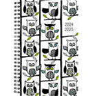 Staples - Agenda scolaire hebdomadaire/mensuel hiboux 2024-2025 - 5 1/2 po x 8 1/2 po - noir/blanc - bilingue-14 mois : juillet 2024 - août 2025