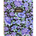 AT-A-GLANCE - Agenda hebdomadaire/mensuel BADGE floral 2026 - 11 po H x 8 1/2 po l - multicoloure - bilingue-13 mois : janvier 2026 à janvier 2027
