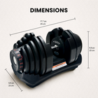 MotionGrey - Ensemble  d’haltères réglables et support pour l’entraînement musculaire à domicile - 10 à 90 lb-Ensemble tout-en-un réduisant le besoin d’une grande collection d’haltères fixes séparés