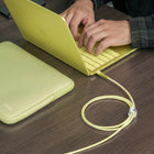 LOGiiX - Vibrance Neo Ensemble de housse avec câble USB-C vers USB-C - Agrumes-Câble USB PD tressé avec connecteurs anti-traction, prenant en charge une puissance allant jusqu’à 60 W