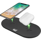 Adesso - chargeur sans fil rapide double 15W Qi -Design élégant, portable et antidérapant, idéal pour la maison, le bureau ou les déplacements