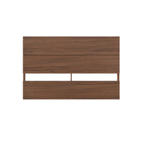 Nexera - Tête de lit double effet de planches, Noyer-2 panneaux horizontaux créent un effet de planches moderne