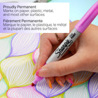 Marqueurs permanents Sharpie - pointe fine - couleurs assorties - paquet de 24-L’encre remarquablement résistante sèche rapidement et résiste à la décoloration et à l’eau