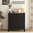 HOMCOM - Buffet 30,5 po L - noir-Convient à la salle à manger, la cuisine, le salon et l'entrée s'utilise comme bar à café, buffet ou meuble de rangement 