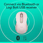 Logitech Signature M650 Souris Sans Fil - Rose-Boutons de Côtés Programmables: Personnalisez les boutons de côtés de la souris d'ordinateur avec Logitech Options+, sur Windows et macOS. Ajoutez vos raccourcis favoris comme copier/coller
