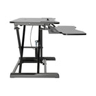 TygerClaw – Poste de travail assis/debout (TYDS14018)-Design compact avec grande surface pour placer plus d'appareils