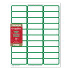 Geographics - Étiquettes D'adresseà bordure vert - 90 Pqt-Compatible avec les imprimantes jet d'encre 