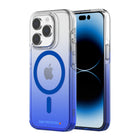 AXS - Crystal Shield Étui D3O MagSafe compatible pour Apple iPhone 15 Pro - Saphir Dégradé-Testé pour des chutes de 8 pieds, soutenu par la technologie D3O