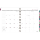 AT-A-GLANCE - Agenda scolaire hebdomadaire/mensuel BADGE floral 2025-2026 - 11 po H x 8 1/2 po l - multicoloure - bilingue-Couverture en poly durable avec des accents métalliques
