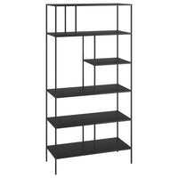 Hudson&Canal - Bibliothèque Winslow 72"H - Bronze noirci-Un design contemporain moderne pour votre bureau, votre bureau, votre salon et plus encore
