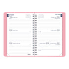 Blueline - 2024-2025 agenda académique hebdomadaire/mensuel - 8 po x 5 po - Couleurs assorties - Bilingue-Reliure spirale double avec couverture souple Vicuana
