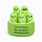 Relatable - Compagnons de soutien émotionnel - Cornichons - Français-Préserver la joie : Les peluches de soutien émotionnel sont des peluches moelleuses en forme de cornichon inspirées de votre aliment préféré. Profitez de moments ensemble, que vous soyez en déplacement ou bien blotti·e à la maison
