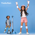 Yvolution - Yglider Nua Trottinette - Bleu-Préparez-vous à illuminer les rues avec les roues avant LED extra-larges du Y Glider Nua. Non seulement elles confèrent au scooter un look lumineux et accrocheur, mais elles améliorent également la visibilité pour une conduite plus sûre.