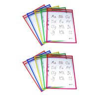 C-Line - recharges réutilisables à effacer à sec, couleurs primaires, 9 po x 12 « , 5 par paquet, 2 packs-Aide à économiser l'environnement, le papier, le temps et l'argent en éliminant la copie des feuilles de calcul encore et encore