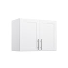 Prepac - Cabinet de rangement mural Elite 32 po avec portes à panneaux, cabinet de garde-manger avec 1 étagère ajustable - Blanc-1 tablette ajustable