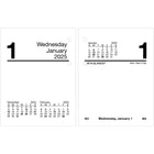 AT-A-GLANCE - Recharge de calendrier de bureau quotidien 2025 2 pages/jour - 3 3/4 po H x 3 po l - anglais-12 mois à onglet : janvier 2025 à decembre 2025