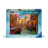 Ravensburger - Puzzle Romance de Venise - 1000 pièces-Offrez-vous un moment de pure détente avec ce puzzle. Pièce par pièce, profitez de cette activité anti-stress qui favorise la concentration, la déconnexion et le lâcher-prise. Soulagez les tensions du quotidien, travaillez votre mémoire et exercez vos capacités cognitives : le puzzle est un jeu aux multiples bienfaits pour la santé 