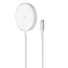 LOGiiX Piston Connect Qi2 Rondelle de chargement - Blanc-Chargeur magnétique sans fil rapide alimenté par la technologie officielle Qi2