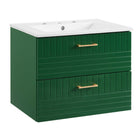 Modway - Daybreak 24" Vanette de salle de bain - Vert Blanc-MEUBLE DE SALLE DE BAIN CONTEMPORAINE - Doté d’un design épuré et d’une quincaillerie en métal doré, ce meuble intègre un style contemporain à votre espace de salle de bain