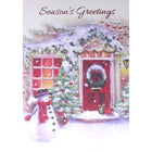 Mill Brook Studio - Cartes de souhaits Noël / Enveloppes - 5-3/8 po x 7-3/4 po - Souhaits de la Saison: Maison enneigée - Paquet de 18-Cartes de souhaits qualité boutique