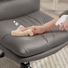 HOMCOM - Chaise de bureau sans accoudoirs à croisillons - gris-Couleur : Gris
