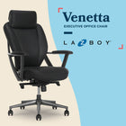 La-Z-Boy - Fauteuil de bureau exécutif Venetta - Noir-Ce produit respecte les normes de l’industrie BIFMA en matière de sécurité et de durabilité