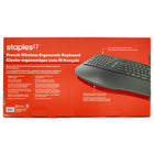 Staples - Clavier ergonomique sans fil Tech - Noir - Francais-Connectivité USB et sans fil 