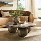 Modway - Pietra Manche intérieure Terrasse extérieure Faux marbre Table basse - Empire-Pieds de sphère en faux bois