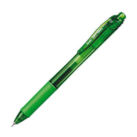 Pentel - EnerGel-X Rétractable Stylo à Encre Gel - (0,5mm) Pointe Aiguille - Encre Verte Citron-L’encre EnerGel permet une écriture plus douce que la compétition* (*Testée en interne d’être plus fluide que le principal concurrent sur papier standard).