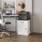 HOMCOM - Table d’appoint - blanc - lot de 2-Inclut un kit anti-basculement, garantissant la sécurité des familles 