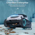 Aiper - Robot nettoyeur de piscine sans fil Scuba N1 Pro pour piscines creusées jusqu'à 2150 pi²-L'Aiper Scuba N1 Pro est la solution idéale pour les piscines hors sol et creusées jusqu'à 2 150 pieds carrés. Avec une charge complète, il offre 180 minutes de nettoyage efficace pour les piscines de différentes formes, y compris les piscines rondes, en forme de rein, rectangulaires et personnalisées, fabriquées à partir de matériaux tels que le vinyle, le béton, le carrelage ou la fibre de verre
