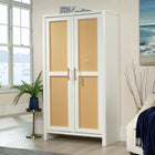 Sauder - Meuble de rangement Isabella Isle - Blanc-étagères réglables: Six étagères réglables pour des options de rangement flexibles. Chaque étagère réglable a une capacité de poids maximale de 25 lb