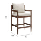 Modway - Remington Bois Tabouret de comptoir Ensemble de 2 - Sel-Siège rembourré en mousse
